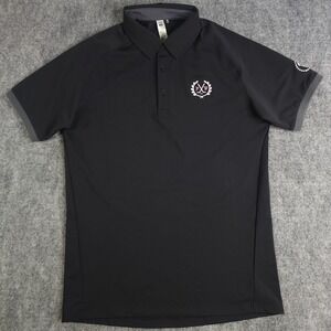 Unrl Polo Small Black Solid Short Sleeve Golf Barstool Sports Performance